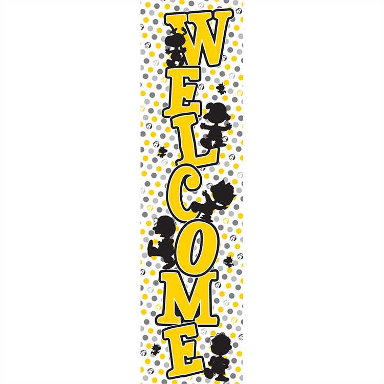 PEANUTS TOUCH CLASS WELCOME! vertical BANNER (45''x12'') (114.3cmx30.4cm) (1pc)