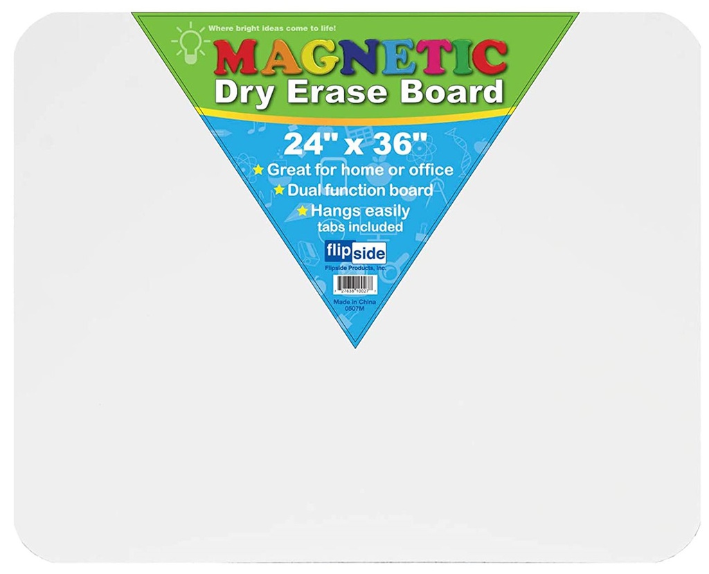 MAGNETIC DRY ERASE BOARD 24" x 36" (61 cm x 91 cm)
