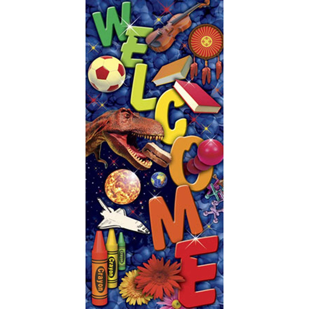 WELCOME! vertical BANNER 3D (3ft=91.4cm) (1pc)