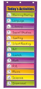 DRY ERASE ACTIVITY POCKET CHART  13"x34" (33cm x 86cm)