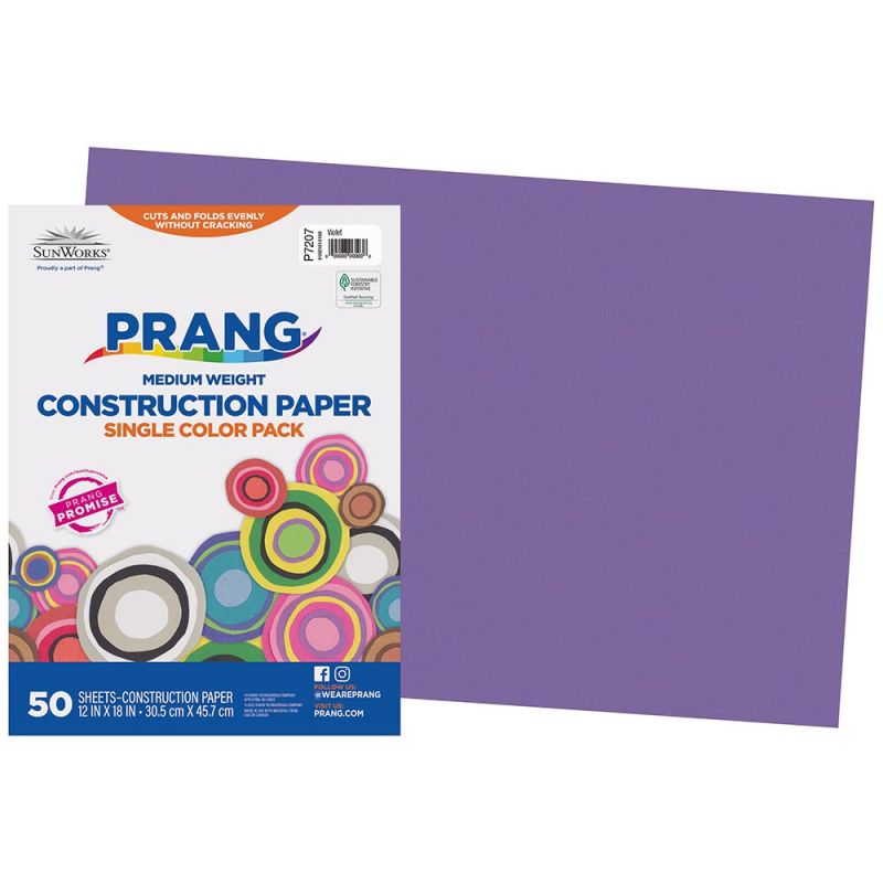 PRANG CONSTRUCTION PAPER 12"x18" (30.5cm x 45.7cm)  VIOLET (50CT)