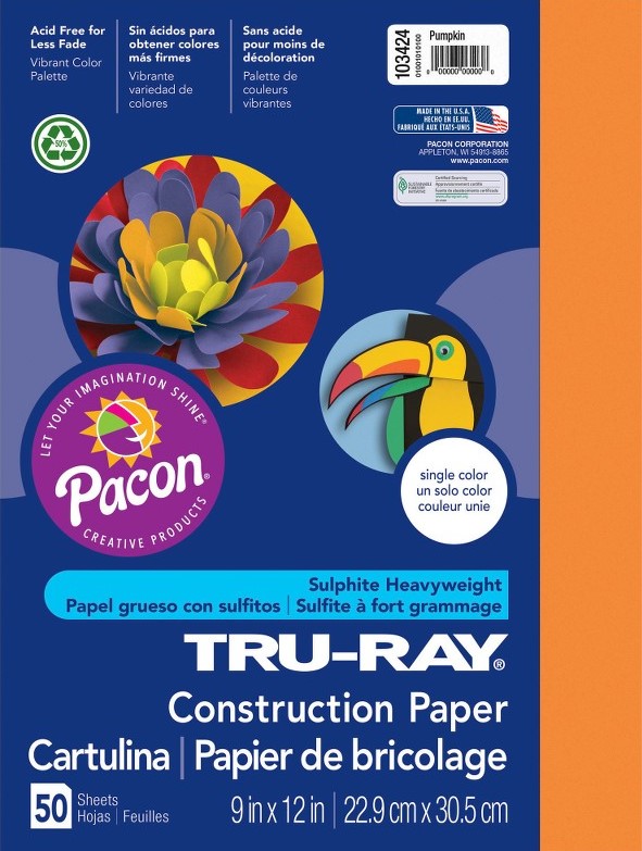 TRURAY 9"x12" (22.8cmx30.4cm) PUMPKIN (50ct)