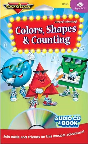Colors, Shapes &amp; Counting Audio CD &amp; Book (Ages 2-5)  ( 32 pg book)