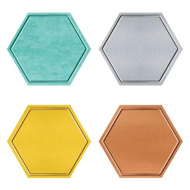 I*Metal Hexagons Accents Variety pack  approx (6''(15.2cm) (36 pcs)