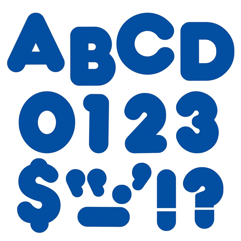 Royal Blue Casual Uppercase(4''=10cm) (72pcs)