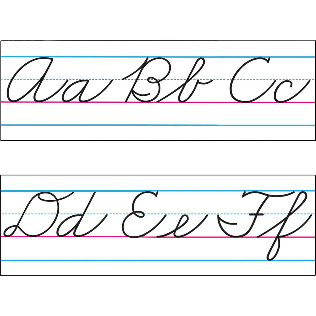 Basic Alphabet Zaner-Bloser Cursive (8''-20.3cm) Total length(18ft=5.4m) (15pcs)