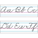 Basic Alphabet Zaner-Bloser Cursive (8''-20.3cm) Total length(18ft=5.4m) (15pcs)
