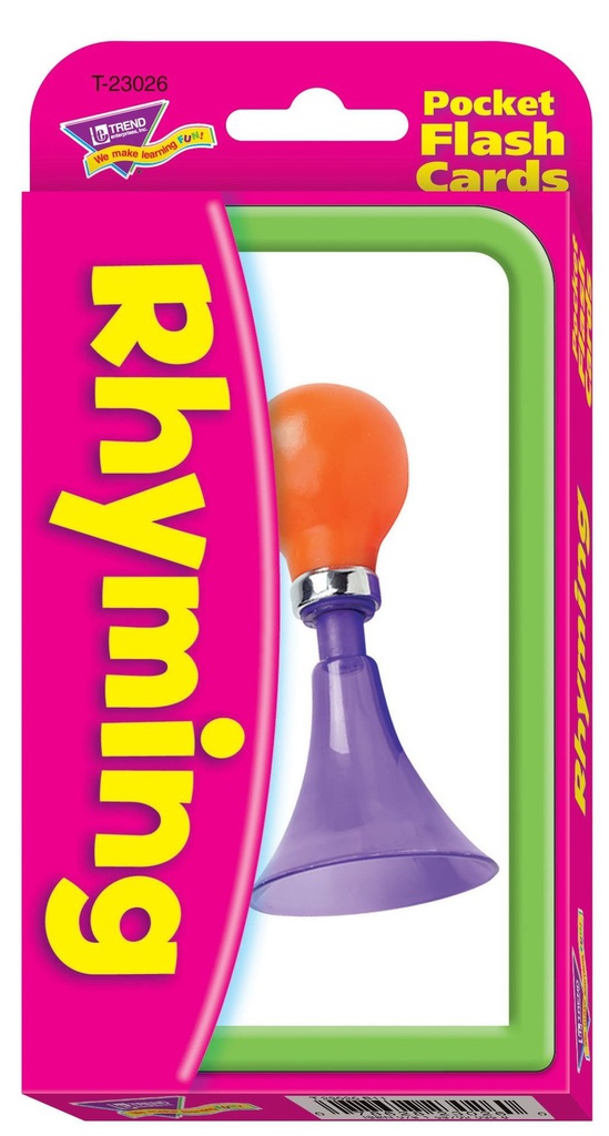 Rhyming Pocket Flash Cards Two-sided (56cards) (5+yrs)(3.37''-8.5cm)