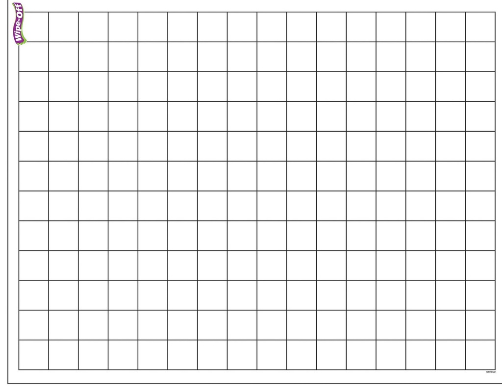 Graphing Grid (Small Squares) Charts Wipe - off (55cmx 43cm)(22''x17'')