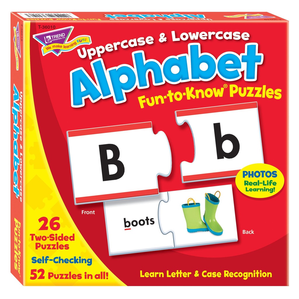 Uppercase &amp; Lowercase Alphabet Puzzles (GR.PREK + AGE 3+) (52pcs)