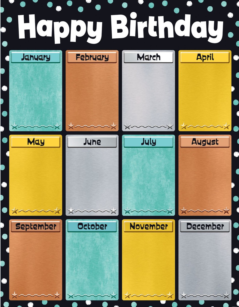 I*Metal Birthday Chart (17''x22'')(43cmx55cm)