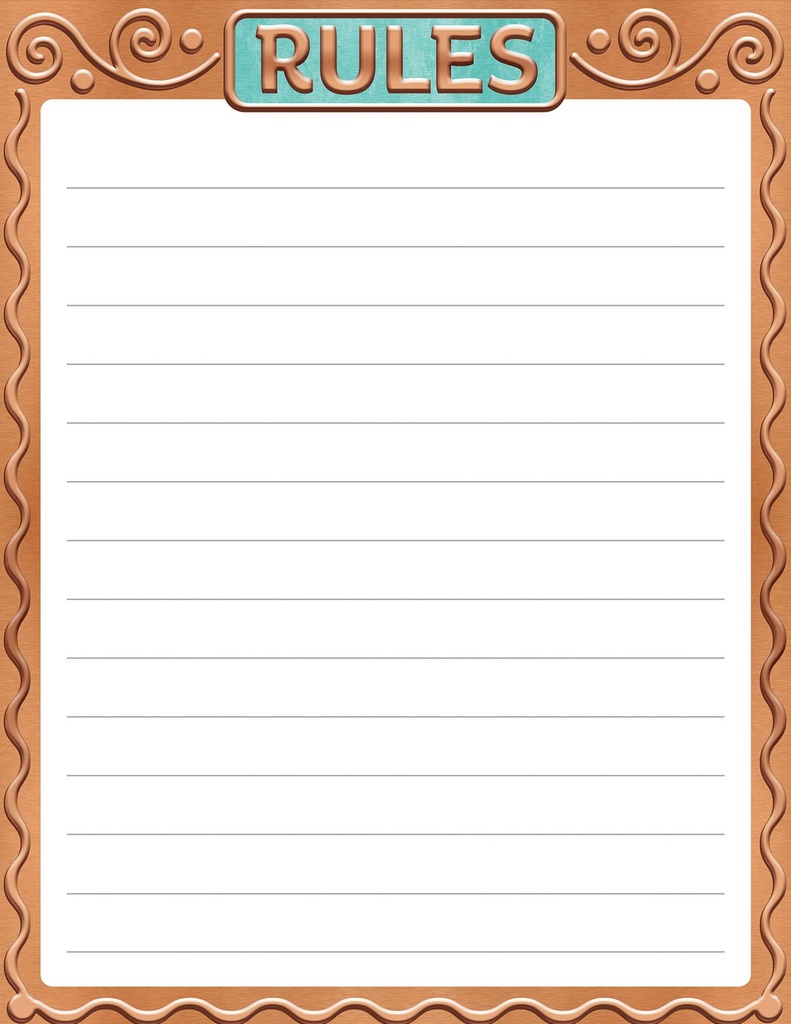 I*Metal Rules Chart 17''x22''(43cmx55cm)