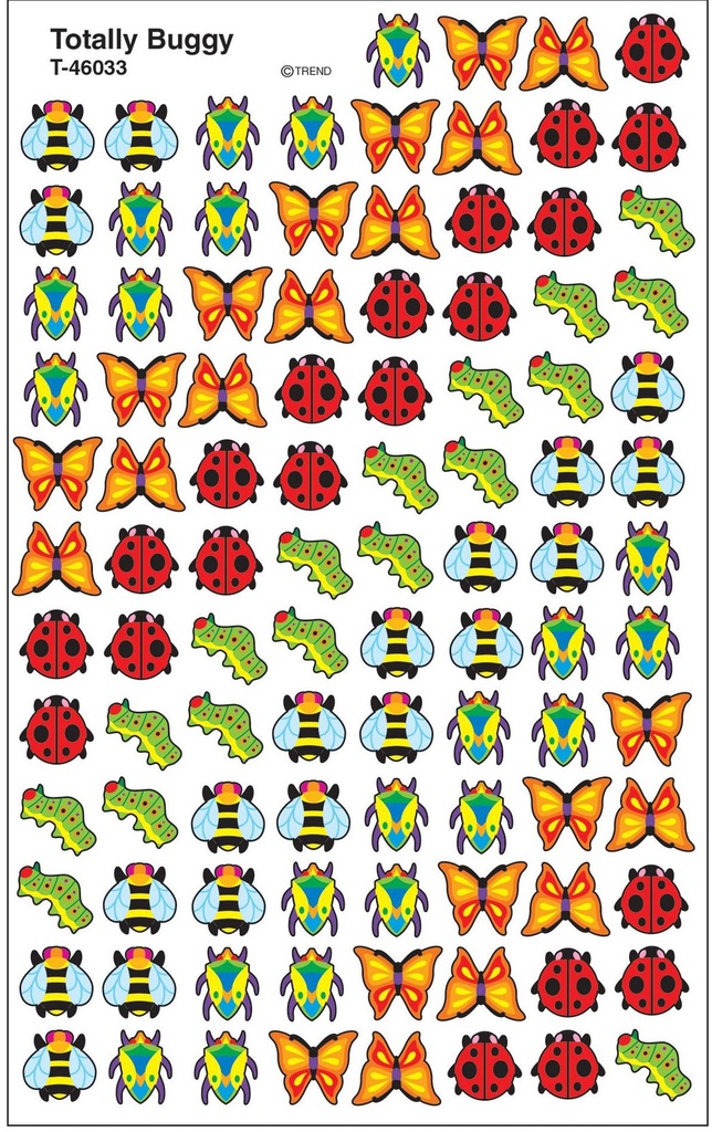 Totally Buggy Mini Stickers (8sheets)(800stickers)(0.4''-1cm)