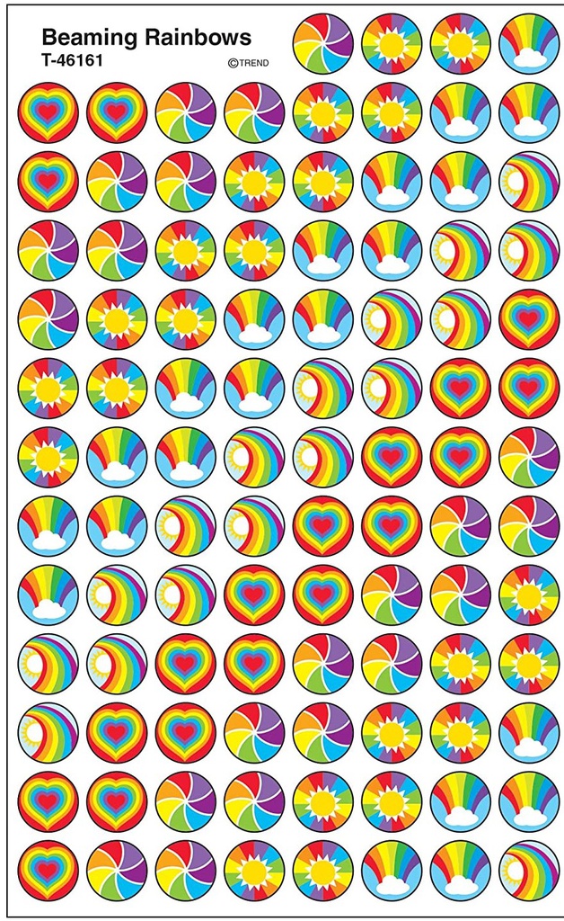 Beaming Rainbows Super Spots Stickers (800 stickers) (0.4''-1cm)