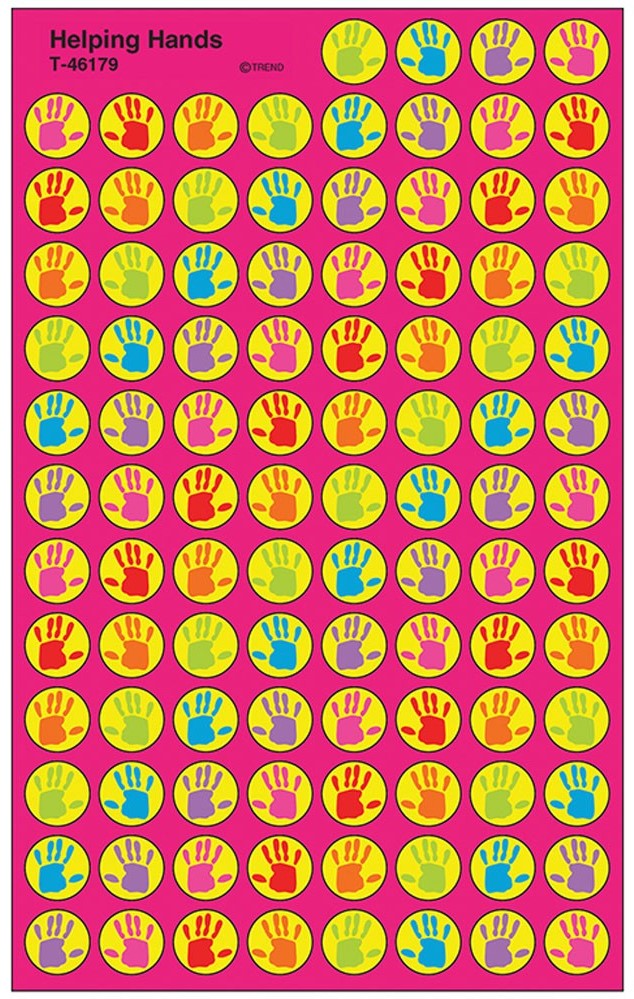 Helping Hands Mini Stickers (8sheets)(800stickers) (0.4''-1cm)