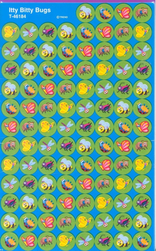 Itty Bitty Bugs Super Spots Stickers (8 Sheets)(800 stickers) (0.4''-1cm)