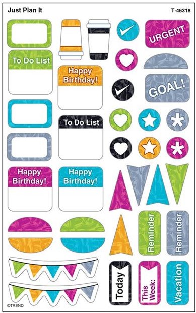Color Harmony Just Plan It Stickers (8sheets)(304stickers)(0.18'' to 1'')(0.4cm to 2.5cm)