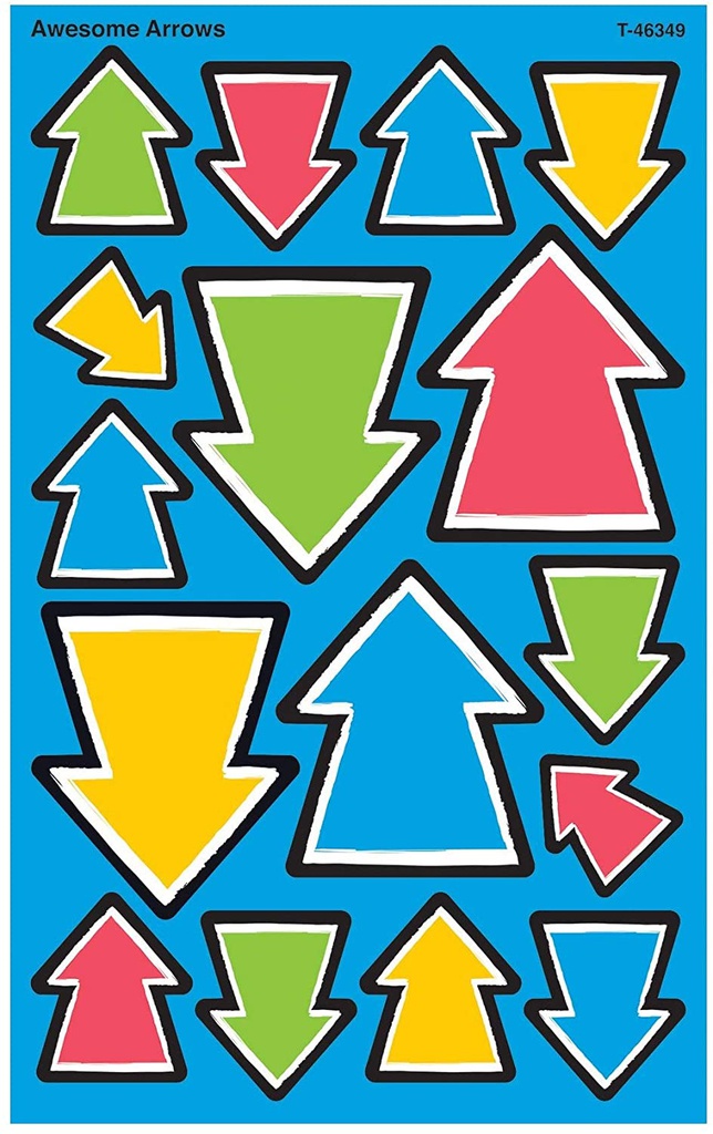 AWESOME ARROWS Stickers (8sheets)(128pcs) (lg: 1.7''-4.5cm)