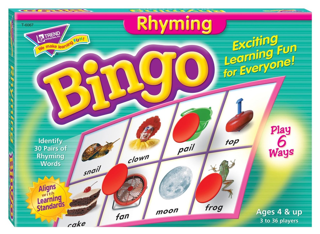 Rhyming Bingo (36cards)(4+yrs)
