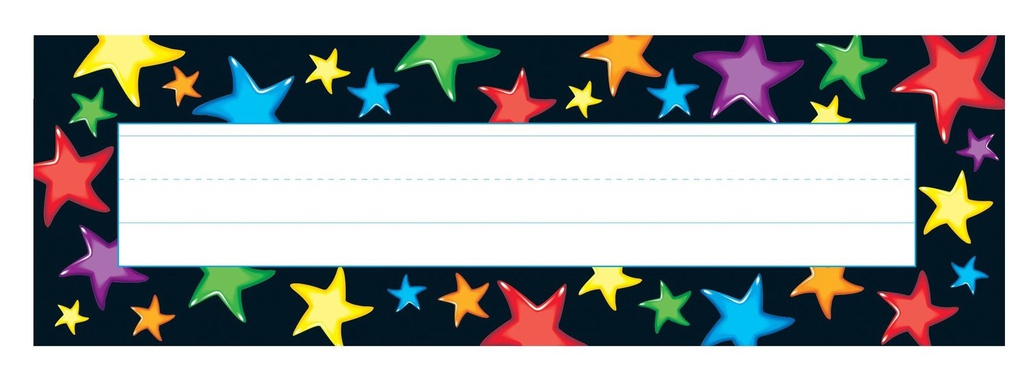 Gel Stars Nameplates (36 pkg)(2.8''x9.5'')(7cmx24cm)
