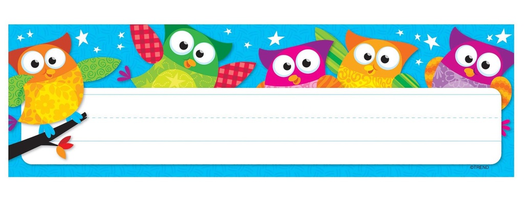 Owl-Stars! Nameplates (36 pkg)(9.5''x2.8'')(24cmx7cm)