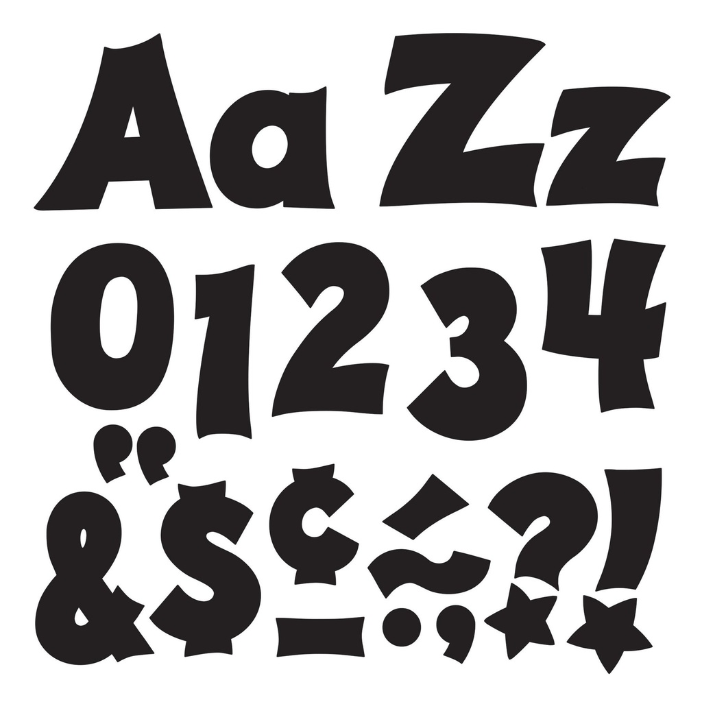 Black Friendly Combo Letters (225pcs)(4''-10cm)