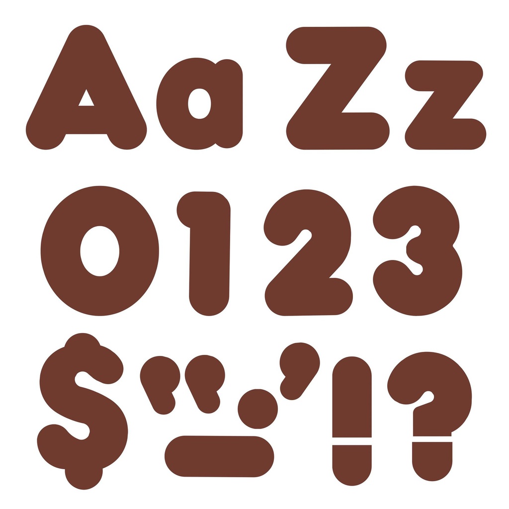 Chocolate Casual Letters Combo (183pcs)(4''-10cm)