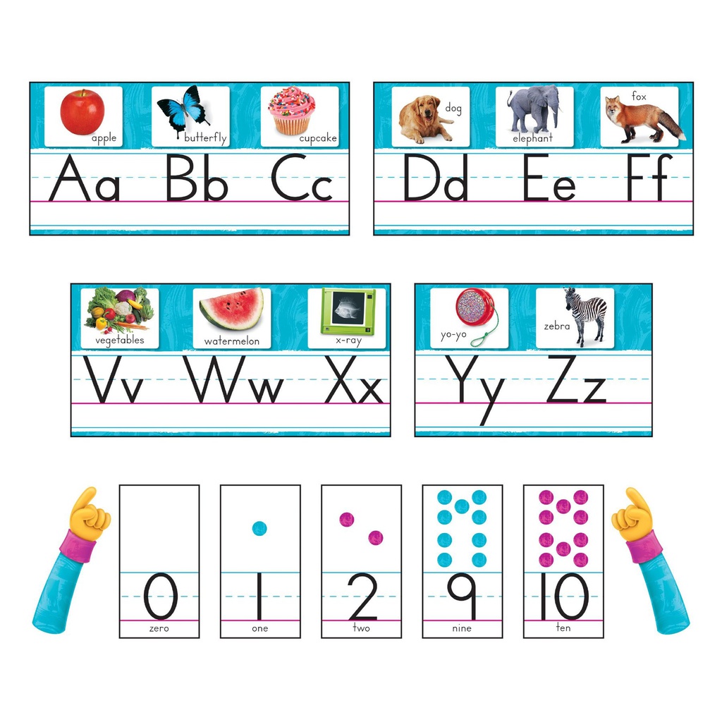 Color Harmony Photo Alphabet B.B.SET Standard Manuscript w/ Uppercase &amp; Lowercase Letters &amp; Numbers  (22pcs)