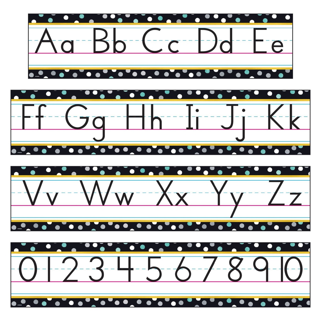 I*Metal Alphabet MINI B.B.SET (6 pcs) (25" x 5.5")(63.5cm x 14cm)