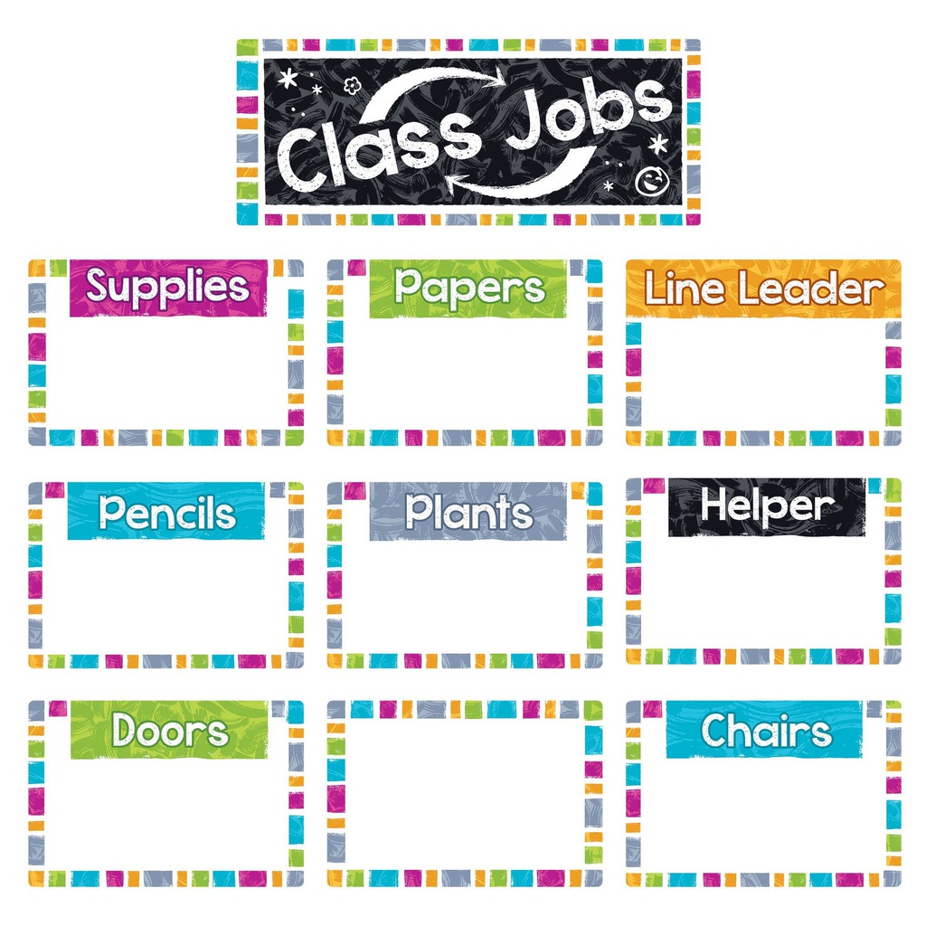 Color Harmony Wipe-Off Class Jobs Mini BB Set (14''=35.5cm)(17pcs)
