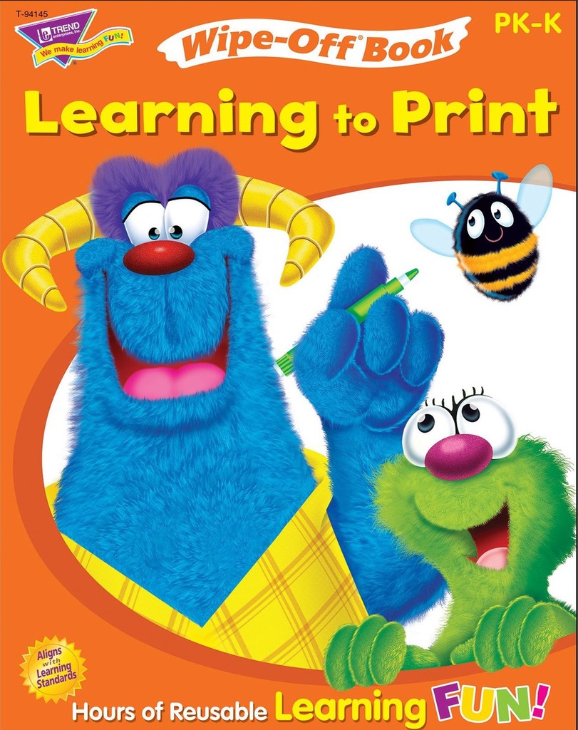 Learning to Print Furry Friends (Gr:PK-K)Write-on/Wipe-off