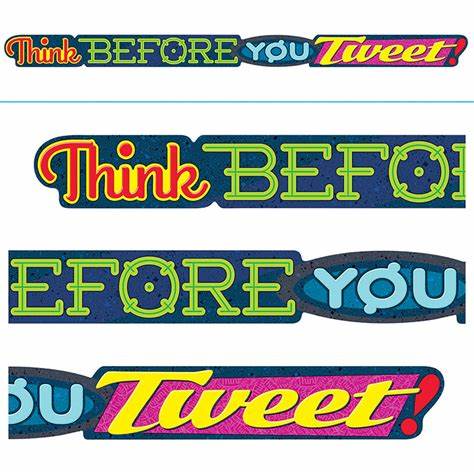 Think BEFORE YOU Tweet! Banner(10ft=3m) (1pc)