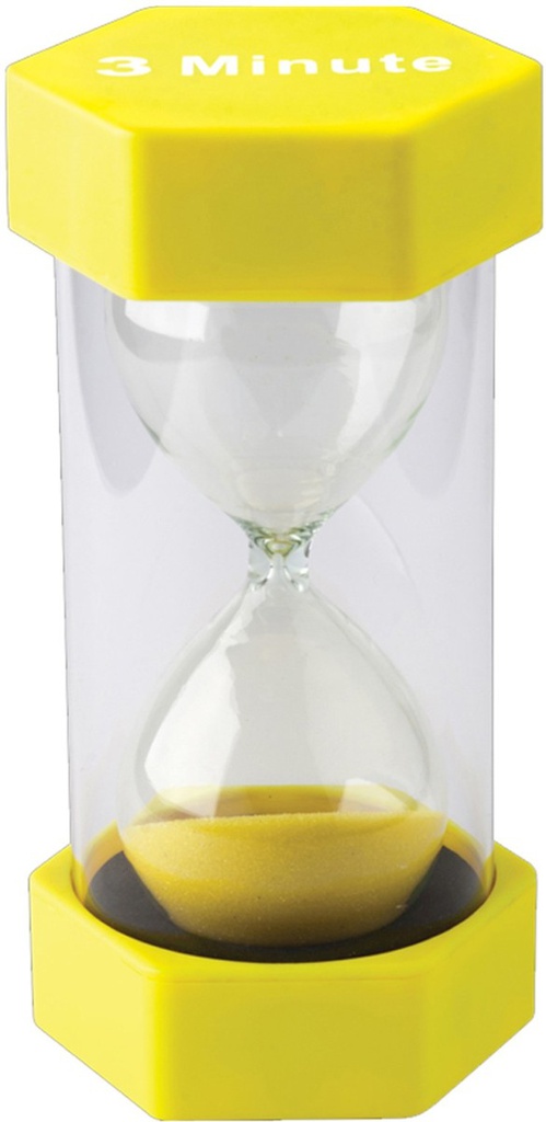 3 Minute Sand Timer - Large ( 3.25” x 6.3”)(8.2cmx16cm)