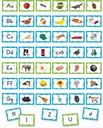 Alphabet Pocket Chart Cards Write-on/Wipe-off (210 cards)(4.5''x3.25'')(11.4cmx8.2cm)