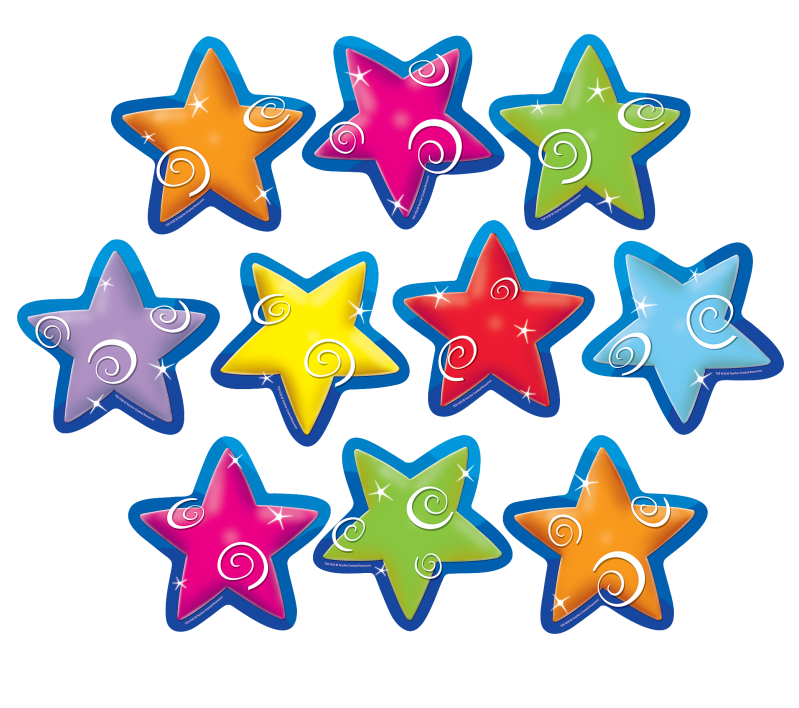 Stars Accents 7 colors (30 pcs) 6" (15.2cm)