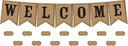 Burlap Pennants Welcome! Bulletin Board  (45pcs)