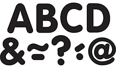 Black Classic 2" Magnetic Letters (5.0cm)(87 pcs)