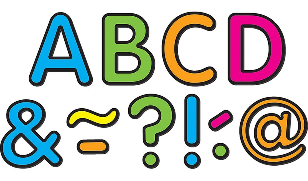Neon Brights Classic 2" Magnetic Letters  (5.0cm)  (87 pcs)