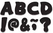 Black Funtastic Font 3" Magnetic Letters (7.6cm)