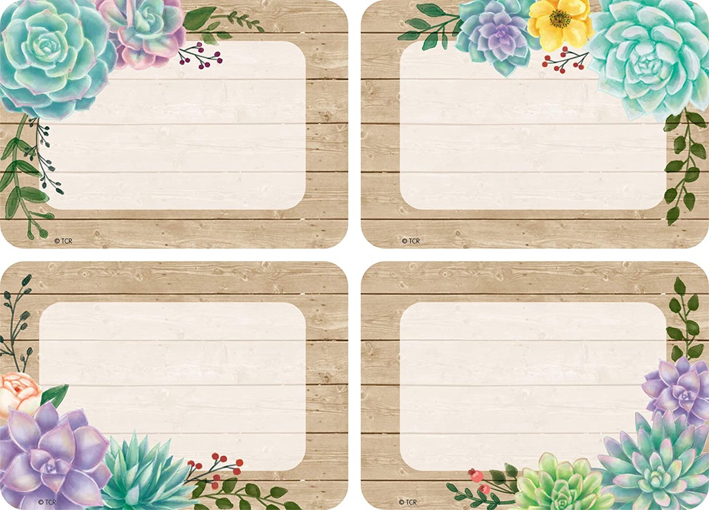 Rustic Bloom Name Tags/Labels - Multi-Pack (3.5''x2.5'')(8.8cmx6.3cm)(36pcs)
