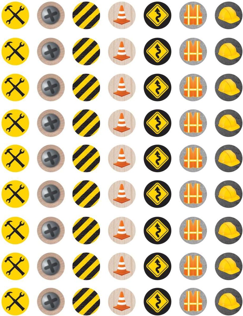 Under Construction Mini Stickers (378stickers) (0.4''-1cm)