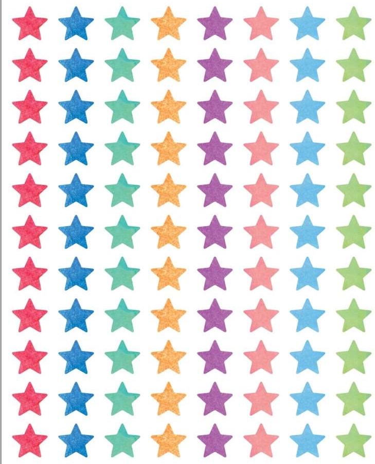 Watercolor Stars Mini Stickers Value-Pack(1144stickers) (0.4''-1cm)