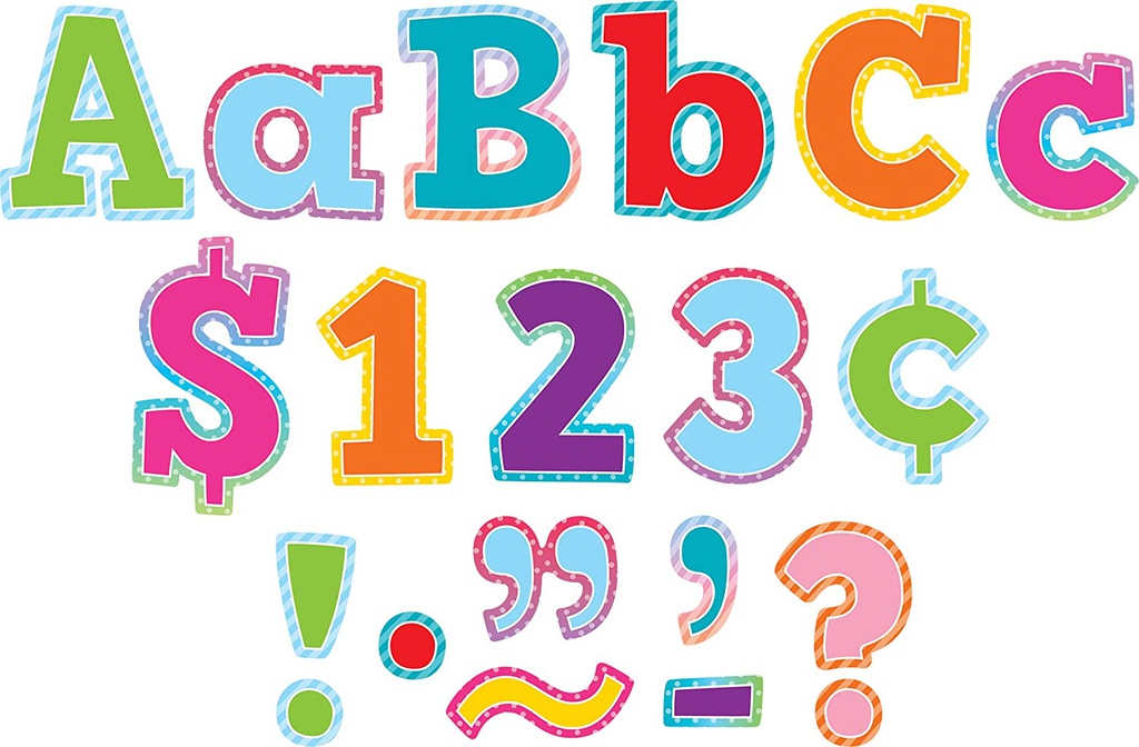 Colorful Vibes Bold Block 4" Letters Combo Pack (230pcs)