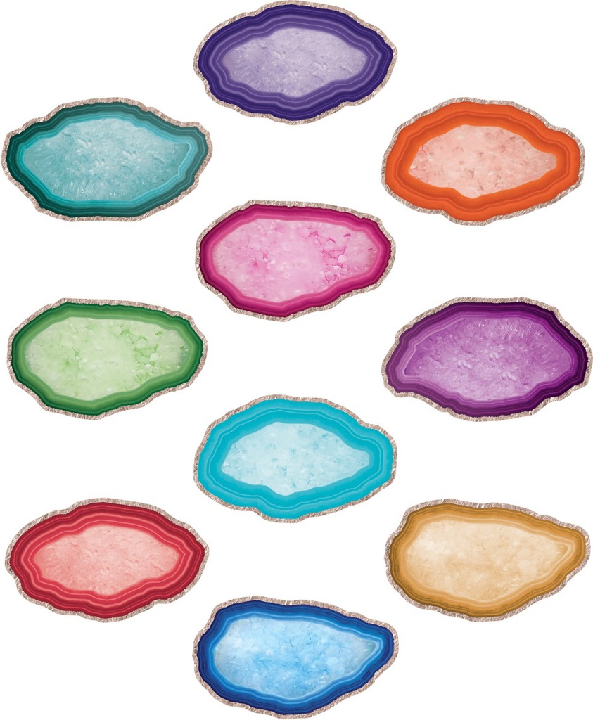 Geodes Accents Variety pack (10 designs  (7"x4" (18cm x 10cm) (30 pcs)