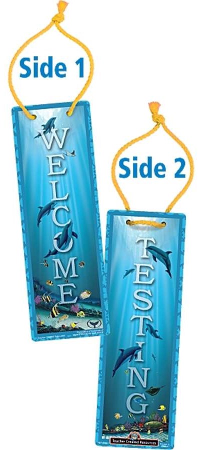 WYLAND SEA Welcome!/Testing Door Sign (22.5cmx7.5cm)(1 pc)