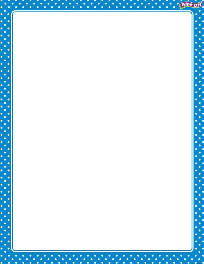 Polka Dots Blue Chart Wipe - Off (55cmx 43cm)