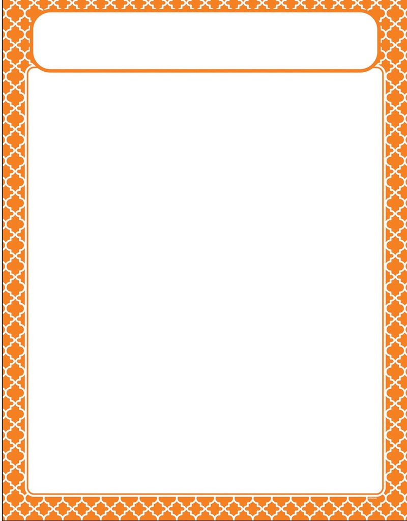 Moroccan Orange Chart (55cmx 43cm)(22"x17")