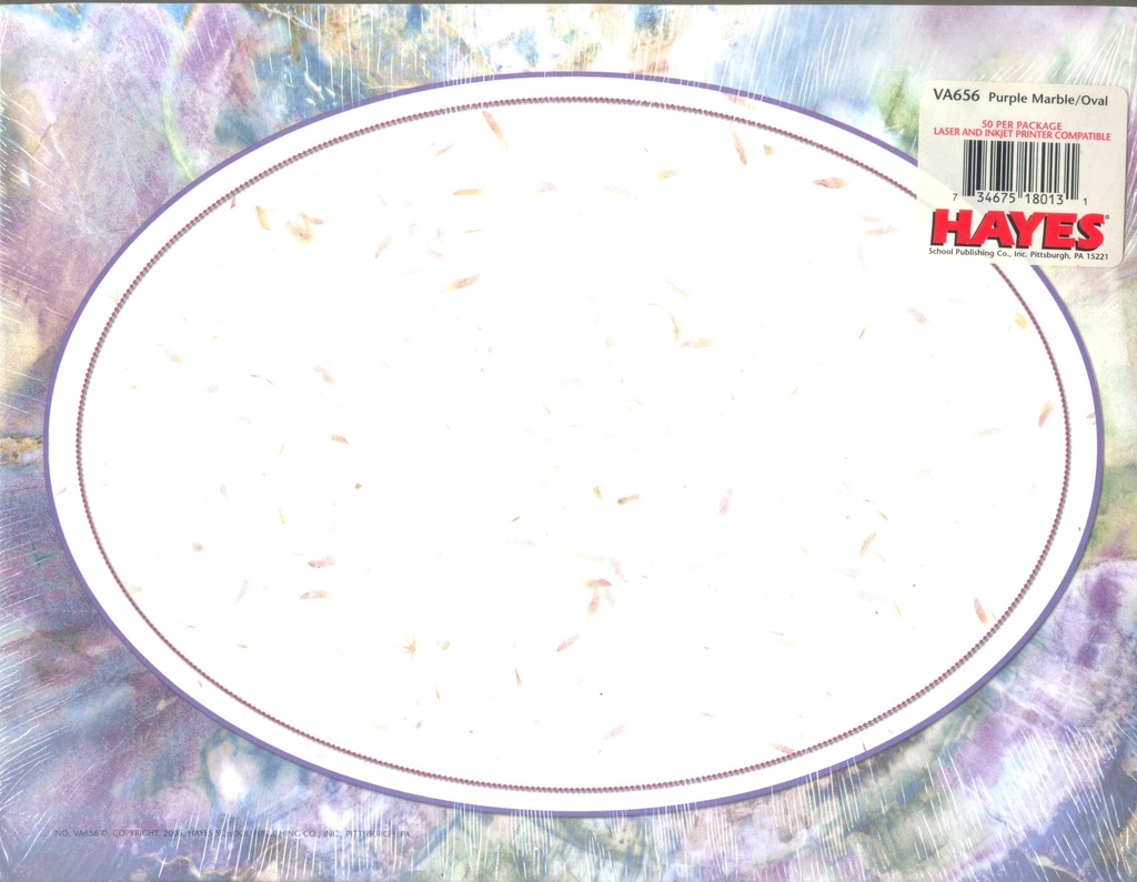 Purple Marble/Oval Border (21.5cmx 28cm)(50  pk)