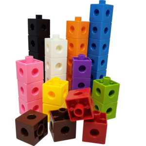 Connecting Cubes Washable Interlocking plastic(10colors) (100pcs)(3cmx3cm)