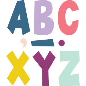 Oh Happy Day (7"-17.7cm) Fun Font Letters (120pcs)